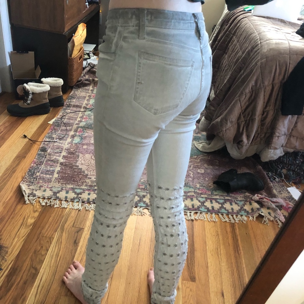 Brockenbow distressed grey jeans size 26